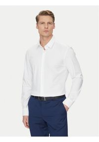 BOSS - Boss Koszula P-Hank-S-Kent-C1-222 50503554 Biały Slim Fit. Typ kołnierza: kołnierzyk klasyczny. Kolor: biały. Materiał: syntetyk