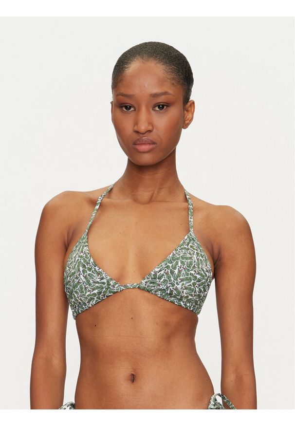 Lacoste Góra od bikini MF9588 Zielony. Kolor: zielony. Materiał: syntetyk