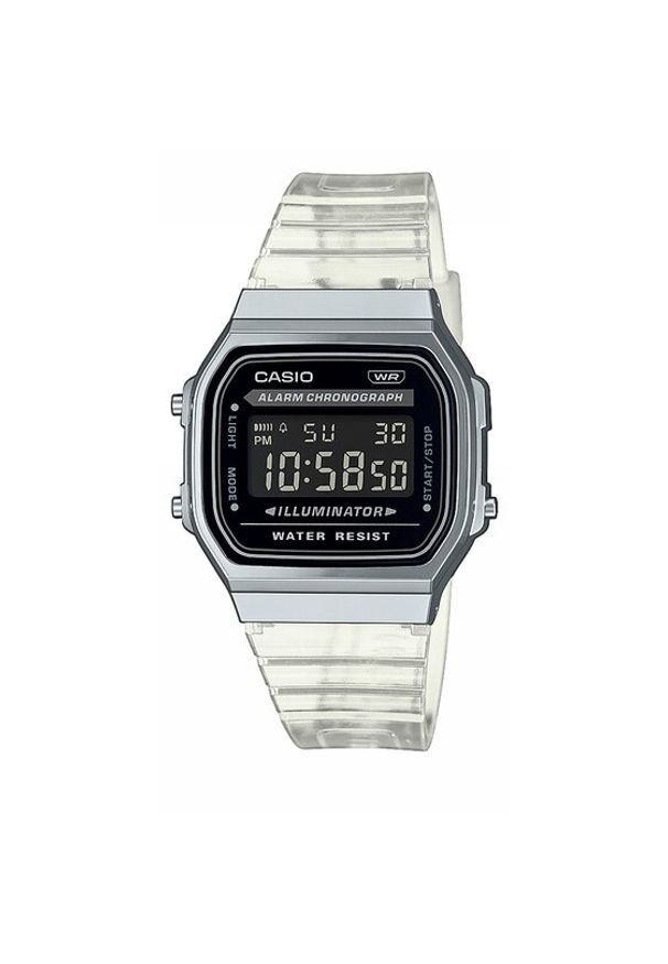 Casio Zegarek Vintage Digital A168XES-1BEF Biały. Kolor: biały. Styl: vintage