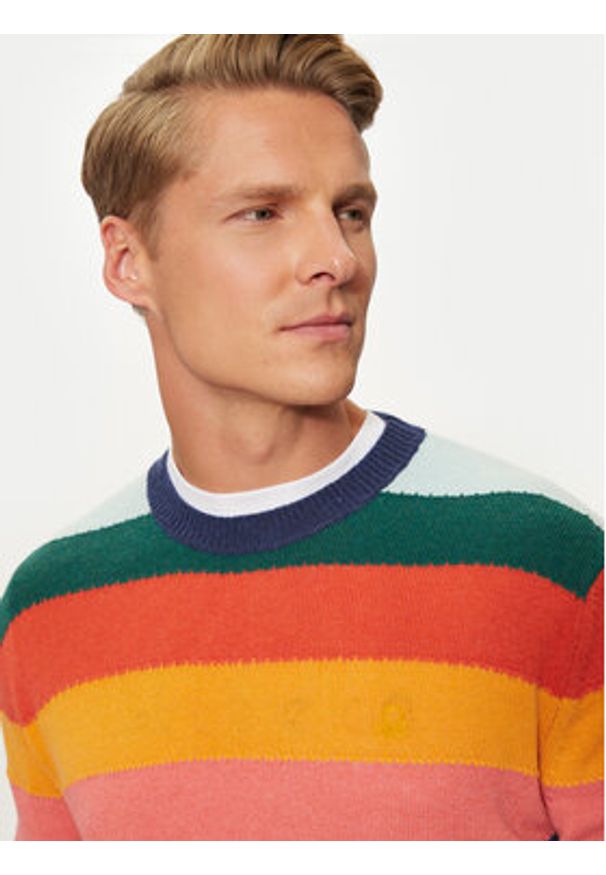 United Colors of Benetton - United Colors Of Benetton Sweter 1235K107K Kolorowy Regular Fit. Materiał: syntetyk, wełna. Wzór: kolorowy