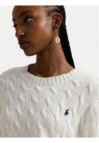 Polo Ralph Lauren Sweter 211A96245003 Biały Relaxed Fit. Typ kołnierza: polo. Kolor: biały. Materiał: bawełna #2