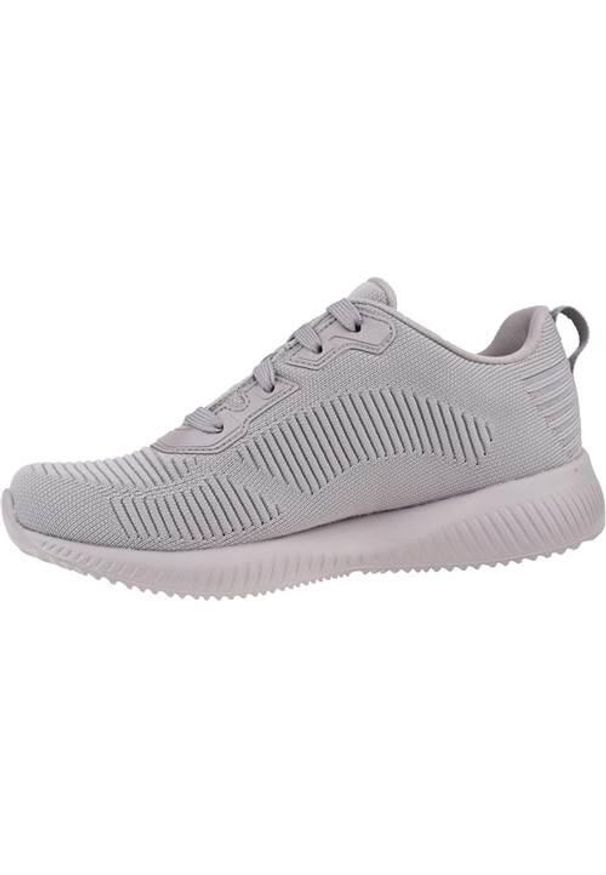 skechers - Buty do chodzenia damskie Skechers Bobs Squad. Zapięcie: sznurówki. Kolor: szary. Materiał: materiał, syntetyk, tkanina. Szerokość cholewki: normalna. Sport: turystyka piesza