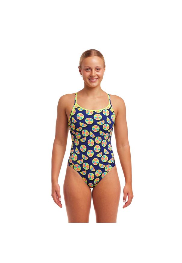 FUNKITA - Strój pływacki jednoczęściowy damski Funkita Diamond Back One Piece. Kolor: wielokolorowy, żółty