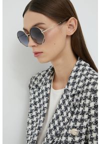 MARC JACOBS - Marc Jacobs okulary przeciwsłoneczne damskie kolor złoty. Kształt: okrągłe. Kolor: złoty #1