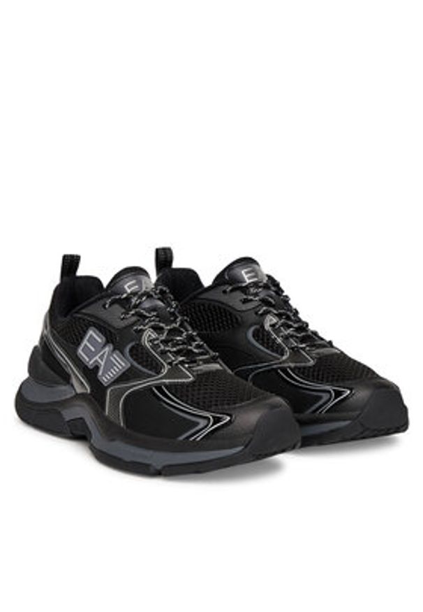 EA7 Emporio Armani Sneakersy X8X249 XK446 N543 Czarny. Kolor: czarny. Materiał: skóra