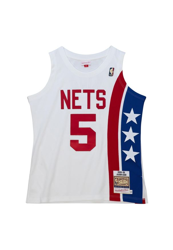 Mitchell & Ness - Koszulka Nba New Jersey Nets Jason Kidd. Kolor: biały. Materiał: jersey. Sport: koszykówka