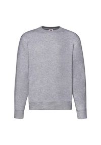 FRUIT OF THE LOOM - Męska Bluza Rozpinana Premium. Kolor: szary