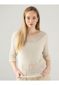 Unisono - SWETER Z CEKINAMI 188-626 BEIGE. Materiał: akryl #1