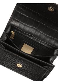 Kazar - Mała torebka z tłoczonej skóry. Kolor: czarny. Materiał: skórzane, z tłoczeniem. Rozmiar: małe. Rodzaj torebki: na ramię #6