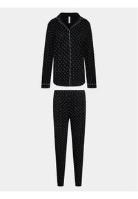 Hunkemöller Piżama 203193 Czarny Comfortable Fit. Kolor: czarny. Materiał: wiskoza