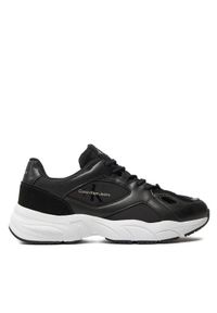 Calvin Klein Jeans Sneakersy Retro Tennis Low Lace Mix Ml YW0YW01528 Czarny. Kolor: czarny