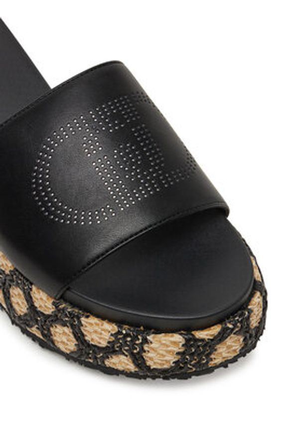 Liu Jo Klapki SA5107 EX014 Czarny. Kolor: czarny. Materiał: skóra