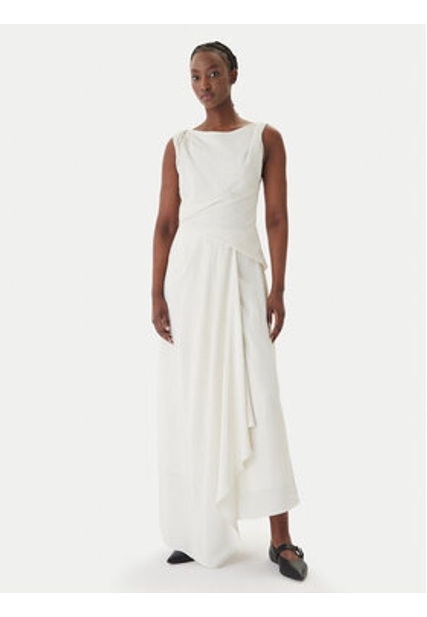 Eleh Sukienka wieczorowa SS260237 Biały Regular Fit. Kolor: biały. Materiał: syntetyk. Styl: wizytowy