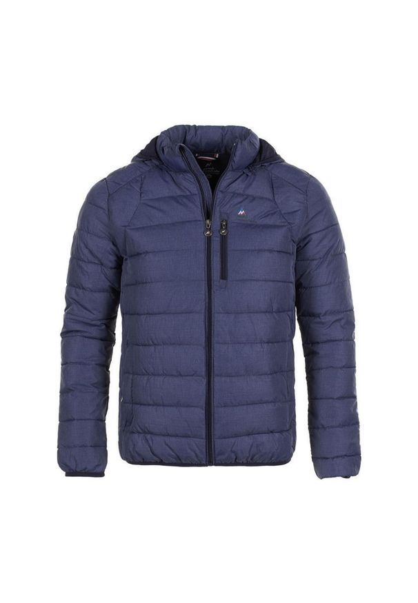 PEAK MOUNTAIN - Kurtka narciarska Peak Mountain Cenzo. Kolor: szary, niebieski, wielokolorowy. Materiał: puch. Sezon: zima. Styl: wakacyjny