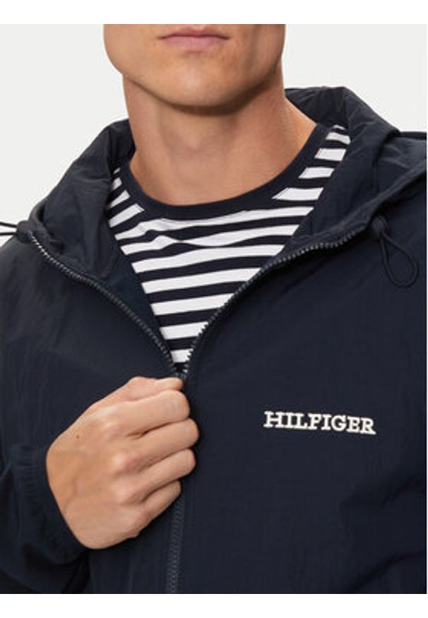 TOMMY HILFIGER - Tommy Hilfiger Kurtka przejściowa Monotype MW0MW35562 Granatowy Regular Fit. Kolor: niebieski. Materiał: bawełna