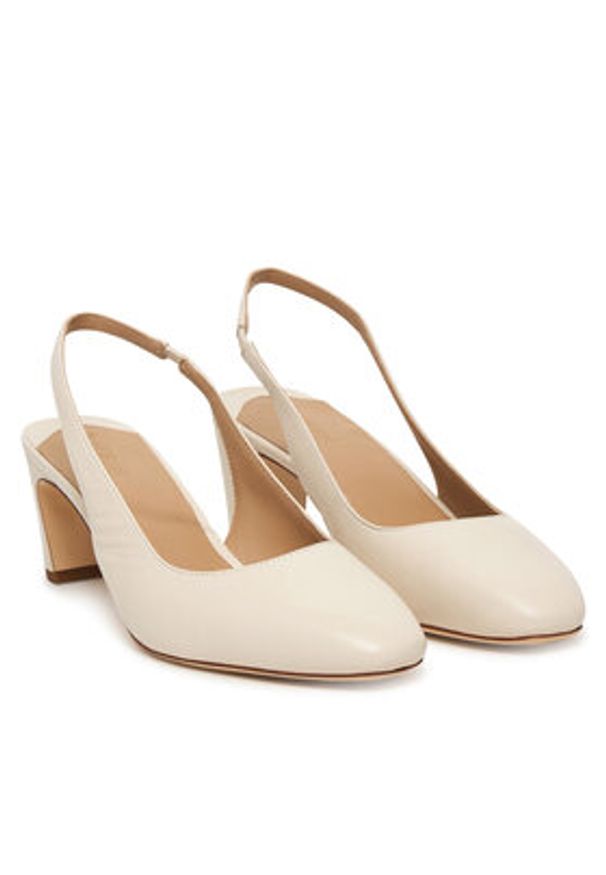 Lauren Ralph Lauren - LAUREN RALPH LAUREN Czółenka 802P00096003 Écru. Materiał: skóra