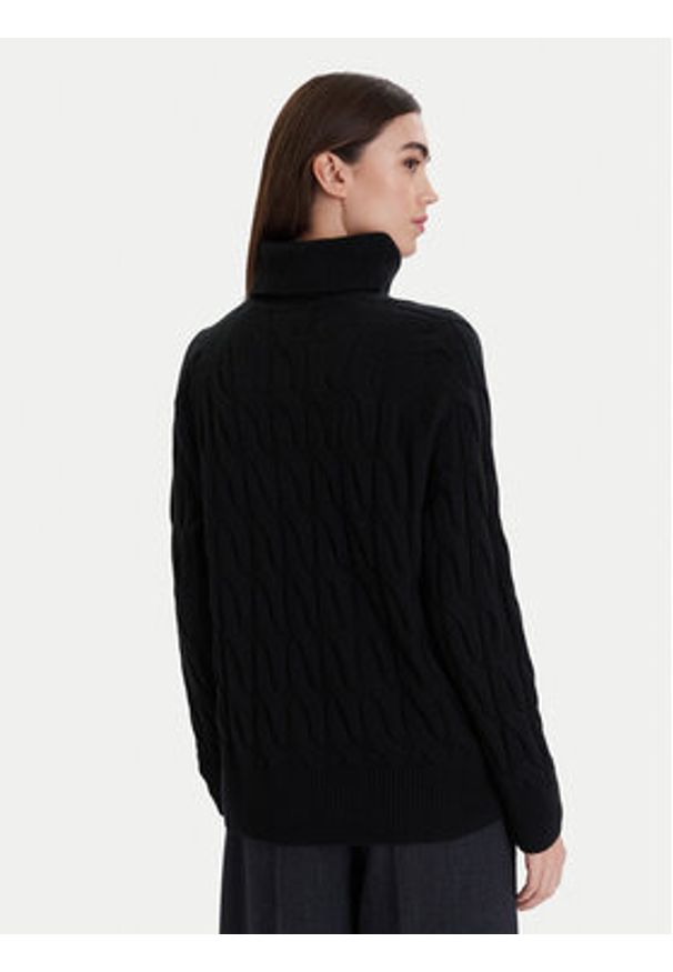 TOMMY HILFIGER - Tommy Hilfiger Golf WW0WW46791 Czarny Regular Fit. Typ kołnierza: golf. Kolor: czarny. Materiał: wełna