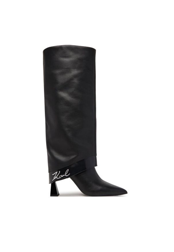 Karl Lagerfeld - KARL LAGERFELD Kozaki KL32081 Czarny. Kolor: czarny. Materiał: skóra