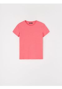 Sinsay - Bawełniana koszulka - koralowy. Kolor: pomarańczowy. Materiał: bawełna #1