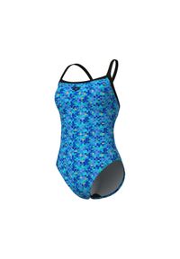 Damski kostium kąpielowy 1-częściowy Arena Pooltiles Challen. Kolor: niebieski, wielokolorowy, czarny #1