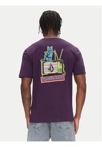 Volcom T-Shirt Catv A3512552 Fioletowy Classic Fit. Kolor: fioletowy. Materiał: bawełna #5