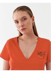 Pinko T-Shirt 100372 A0MA Pomarańczowy Regular Fit. Kolor: pomarańczowy. Materiał: bawełna #3