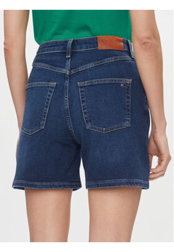 TOMMY HILFIGER - Tommy Hilfiger Szorty jeansowe Dnm Straight Short Rw Kai WW0WW41320 Niebieski Slim Fit. Kolor: niebieski. Materiał: syntetyk, bawełna