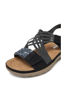 Rieker Sandały 64889-00 Czarny. Kolor: czarny. Materiał: syntetyk #3