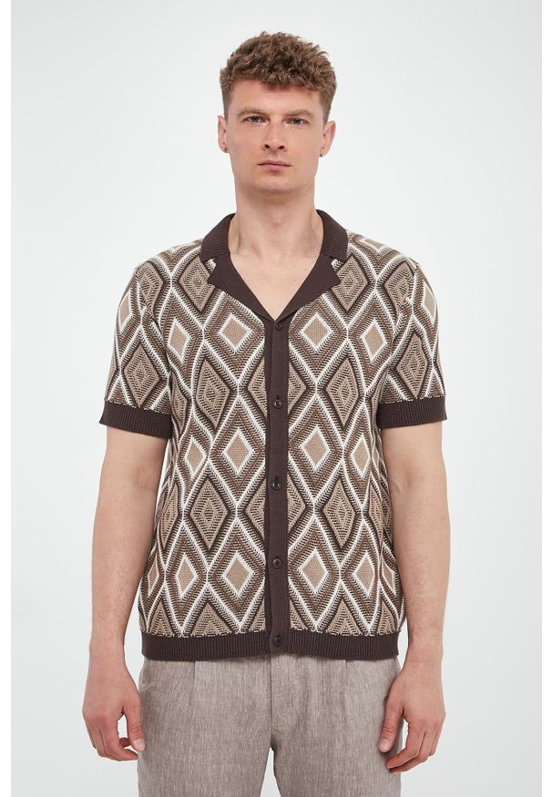 JOOP! Jeans - Polo męskie w romby Diamor JOOP! JEANS. Typ kołnierza: polo