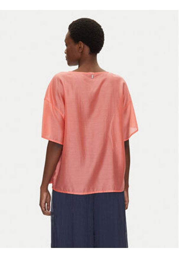 Bomboogie Bluzka SW9008TLYA5 Różowy Relaxed Fit. Kolor: różowy. Materiał: lyocell