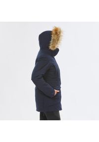 quechua - Parka turystyczna damska zimowa Quechua NH900 -20°C wodoodporna. Typ kołnierza: kołnierzyk stójkowy. Kolor: niebieski. Materiał: syntetyk, futro. Sezon: zima