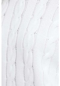Lauren Ralph Lauren sweter bawełniany damski kolor biały. Kolor: biały. Materiał: bawełna. Długość rękawa: długi rękaw. Długość: długie. Wzór: ze splotem #5