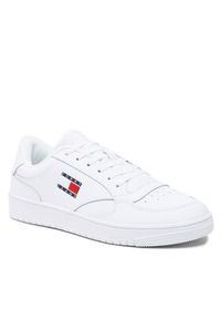 Tommy Jeans Sneakersy Retro Leather EM0EM01190 Biały. Kolor: biały. Materiał: skóra #6