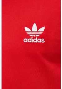 adidas Originals Longsleeve bawełniany HE9532 kolor czerwony. Okazja: na co dzień. Kolor: czerwony. Materiał: bawełna. Długość rękawa: długi rękaw. Styl: casual #3