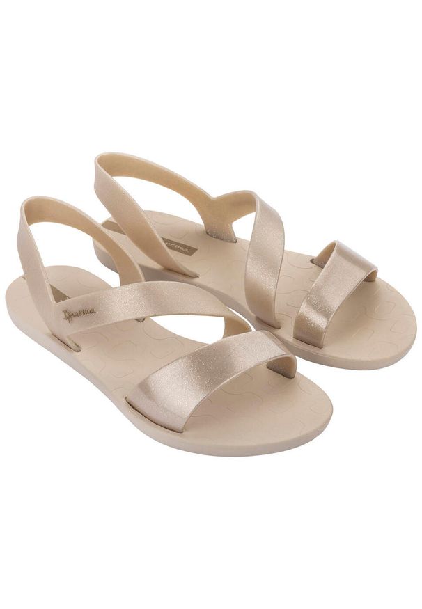 Sandały plażowe damskie Ipanema Vibe Sandal FEM. Okazja: na plażę. Kolor: beżowy. Materiał: guma, syntetyk, materiał