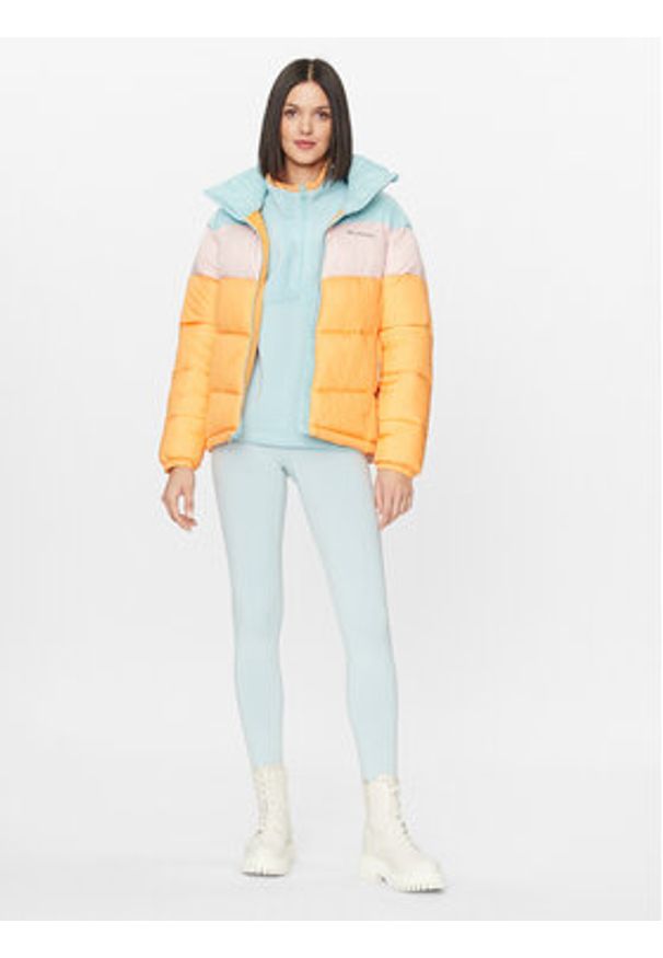 columbia - Columbia Kurtka zimowa Puffect™ Color Blocked Jacket Pomarańczowy Regular Fit. Kolor: pomarańczowy. Materiał: syntetyk. Sezon: zima