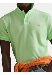 Polo Ralph Lauren Polo 710536856502 Zielony jasny Slim Fit. Typ kołnierza: polo. Kolor: zielony. Materiał: bawełna #4