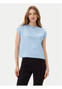Imperial Bluzka RIC3JBA Niebieski Regular Fit. Kolor: niebieski. Materiał: syntetyk #1