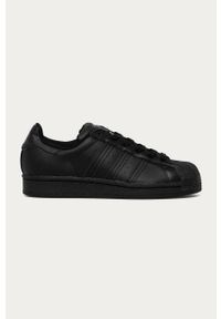 adidas Originals - Buty dziecięce Superstar. Nosek buta: okrągły. Zapięcie: sznurówki. Kolor: czarny. Materiał: syntetyk, materiał, skóra ekologiczna, guma. Szerokość cholewki: normalna. Model: Adidas Superstar #1