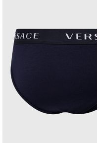 VERSACE - Versace slipy (3-pack) męskie kolor granatowy. Kolor: niebieski