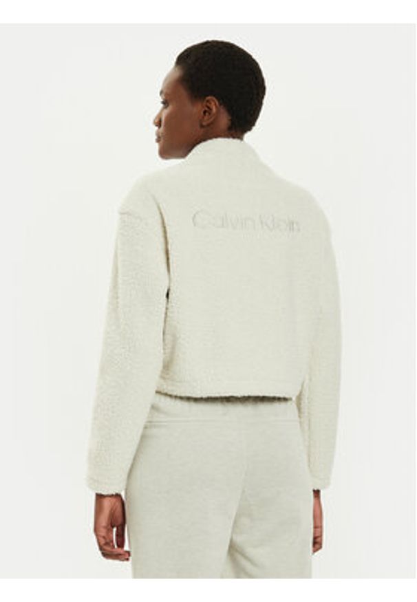 Calvin Klein Performance Bluza 00GWF4W307 Beżowy Regular Fit. Kolor: beżowy. Materiał: syntetyk
