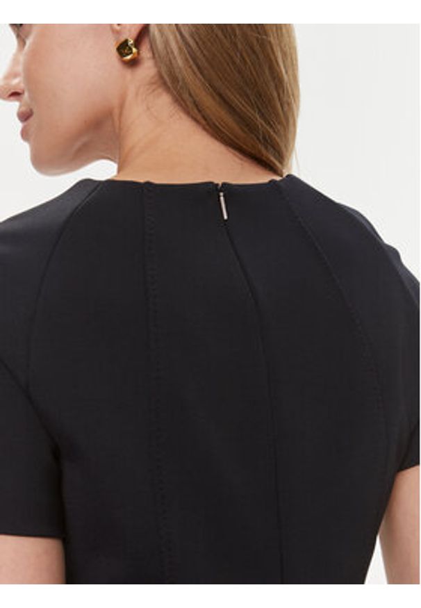 BOSS - Boss Sukienka koktajlowa Dukeva 50505952 Granatowy Slim Fit. Kolor: niebieski. Materiał: wiskoza. Styl: wizytowy