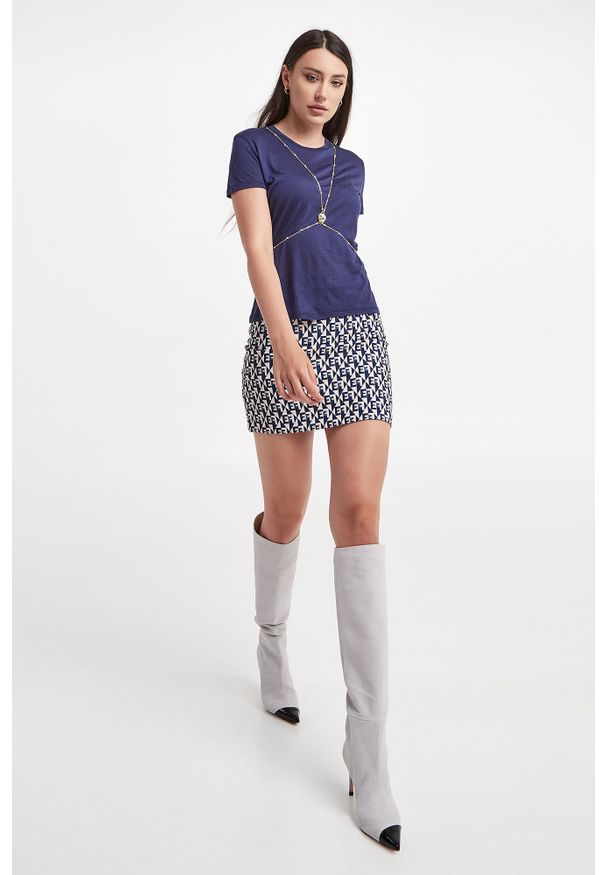 Elisabetta Franchi - T-shirt ELISABETTA FRANCHI. Wzór: aplikacja