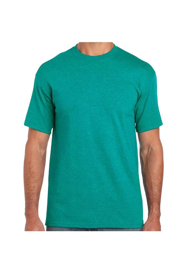 GILDAN - Wrzosowa Koszulka Bawełniana Dla Dorosłych Unisex. Kolor: zielony. Materiał: bawełna