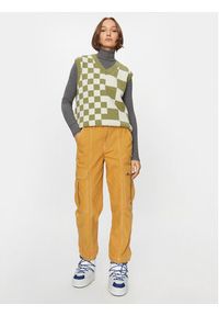 Vans Sweter Courtyard Checker Sweater Vest VN000F6WBD41 Zielony Regular Fit. Kolor: zielony. Materiał: syntetyk #2