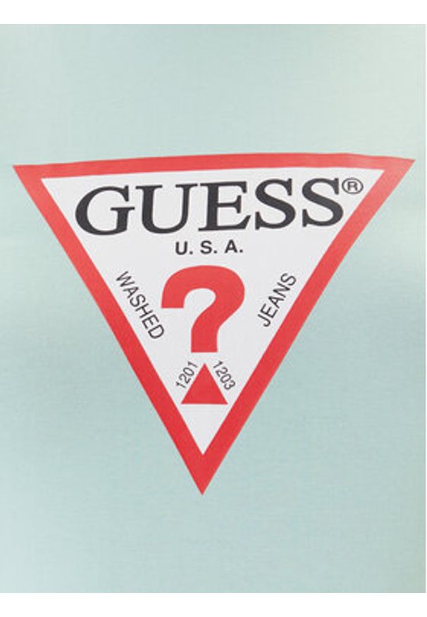 Guess T-Shirt W4YI04 J1314 Zielony Regular Fit. Kolor: zielony. Materiał: bawełna