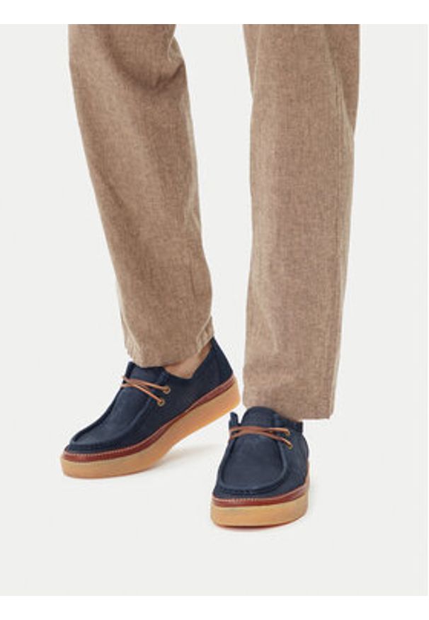 Clarks Mokasyny Clarkwood Moc 26176871 Granatowy. Kolor: niebieski. Materiał: skóra, nubuk