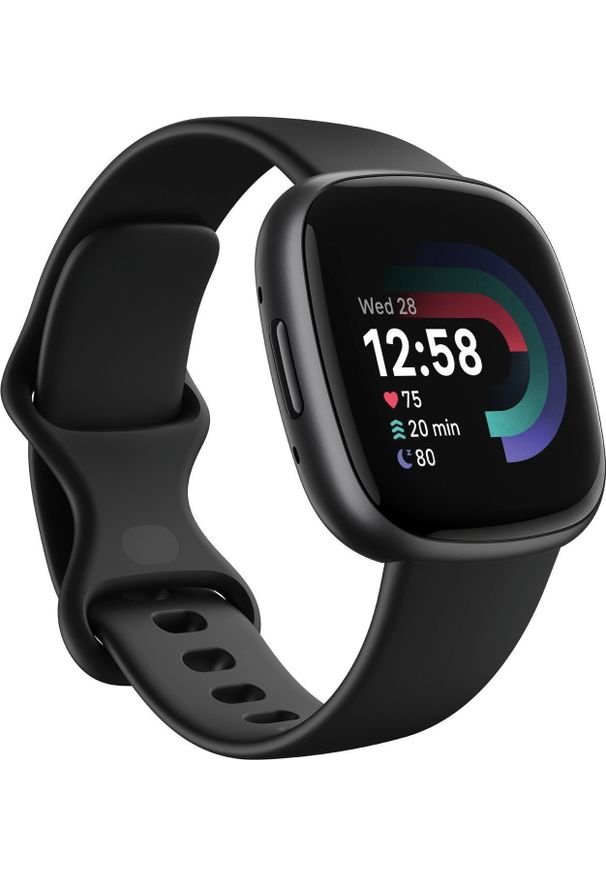 FITBIT - Smartwatch Fitbit Fitbit by Google Versa 4 czarno-grafitowy zestaw prezentowy. Rodzaj zegarka: smartwatch. Kolor: czarny, szary, wielokolorowy