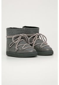Inuikii - Śniegowce Felt. Nosek buta: okrągły. Zapięcie: sznurówki. Kolor: szary. Materiał: wełna, guma. Obcas: na obcasie. Wysokość obcasa: niski