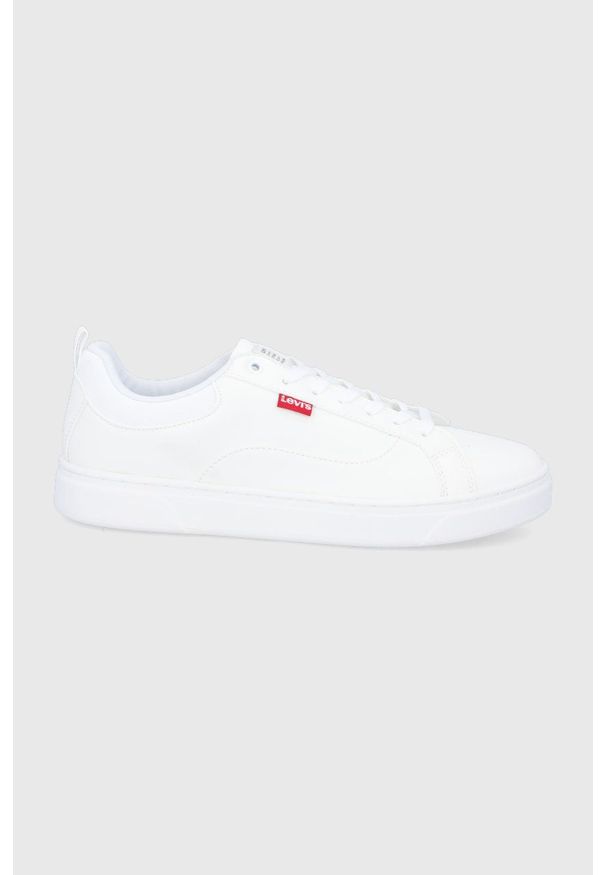 Levi's® - Levi's Buty Caples 2.0 kolor biały. Okazja: na spotkanie biznesowe. Nosek buta: okrągły. Zapięcie: sznurówki. Kolor: biały. Materiał: guma